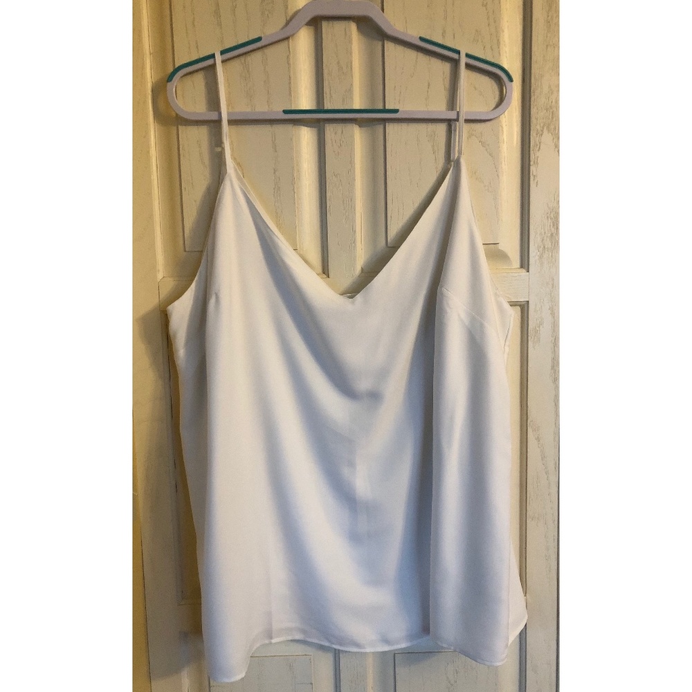 White V Neck Spaghetti Strap Tank Top ASOS